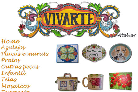 Criação de site para o Atelier Vivarte. Empresa localizada em Porto Alegre, Rio Grande do Sul, Brasil.