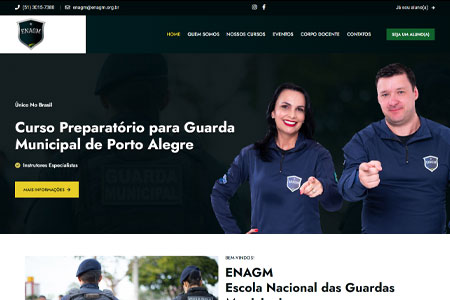 Criação de site para Escola Nacional das Guardas Municipais