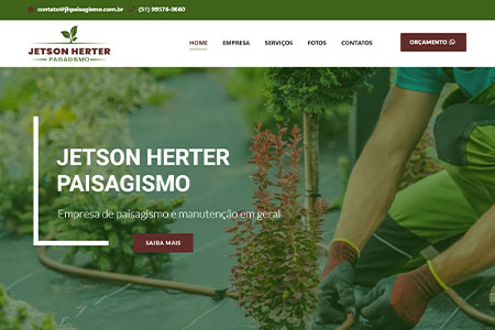 Criação de site para Jetson Herter - Paisagista
