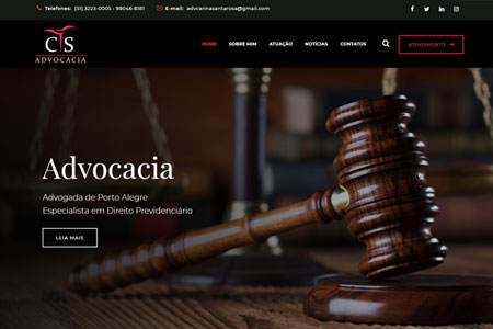 Criação de site responsivo para Carina Santarosa - Advogada em Porto Alegre