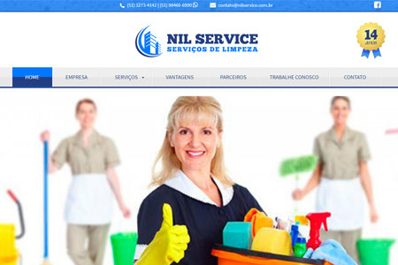 Criação de site para Nil Service - Serviços de Limpeza. Empresa de Porto Alegre especializada em serviços limpeza.