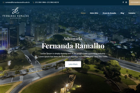 Criação de site responsivo para Fernanda Ramalho - Advogada em Porto Alegre